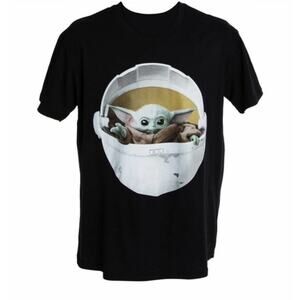 Mens Mandalorian Baby Yoda TShirt Cotton New Star Wars Large